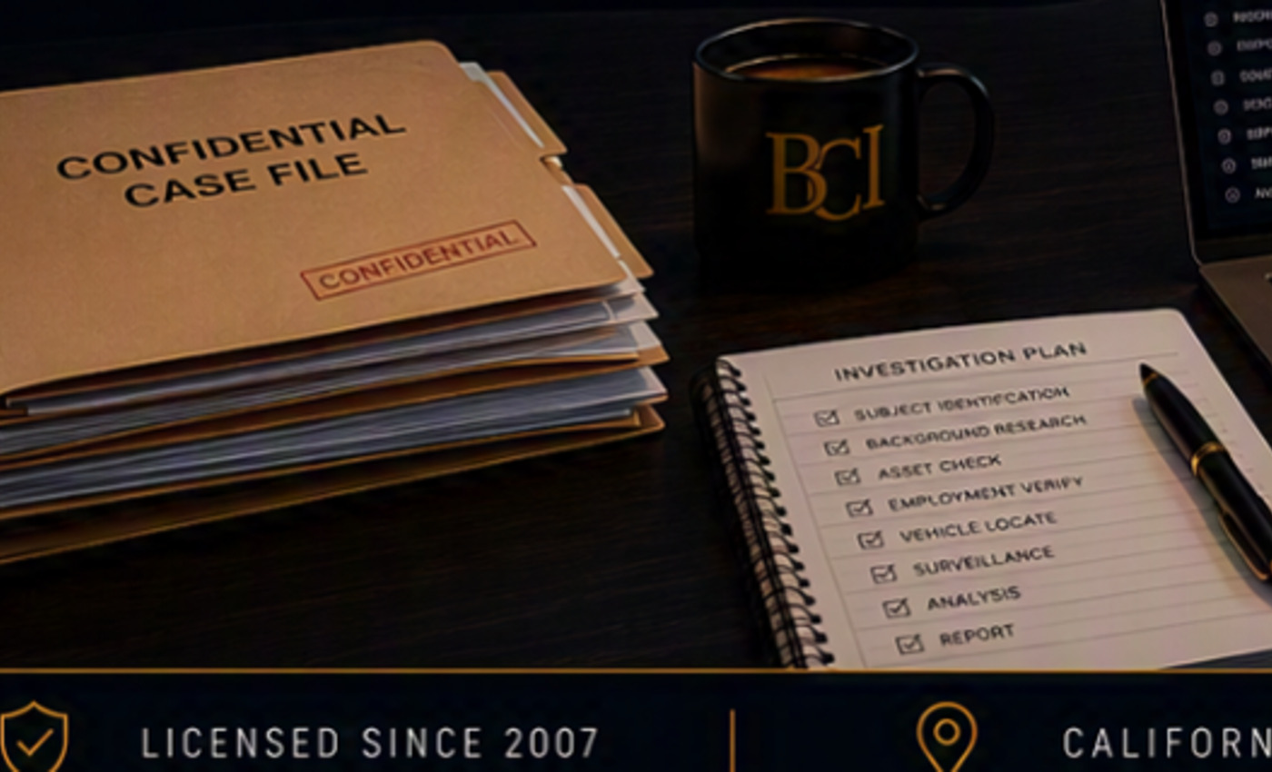 Confidential investigative case files and planning materials